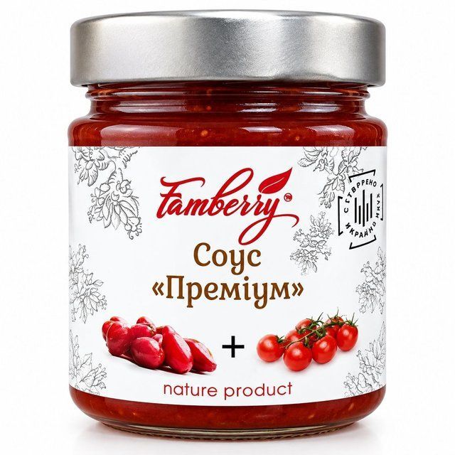 Кизиловый соус Famberry &laquo;Премиум&raquo; 220 г &ndash; натуральный соус к мясу и шашлыку