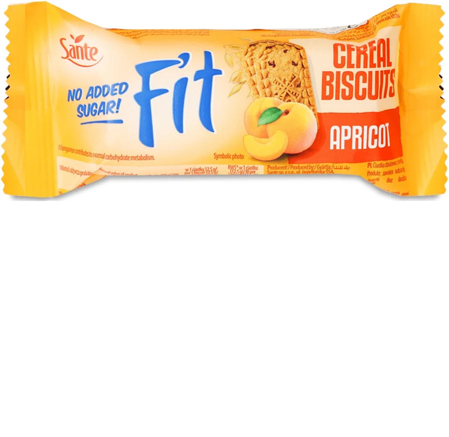 Печиво Sante Fit злакове з абрикосом без цукру, 50 гр