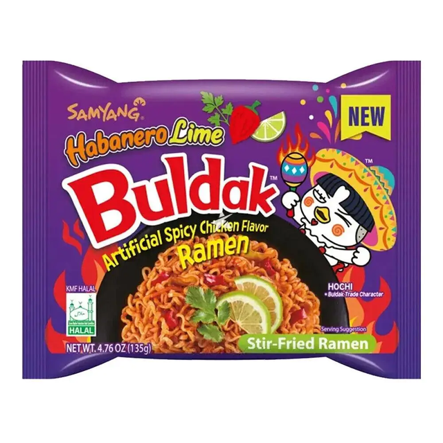Локшина Samyang Buldak Гостра з хабанеро та лаймом 135 г
