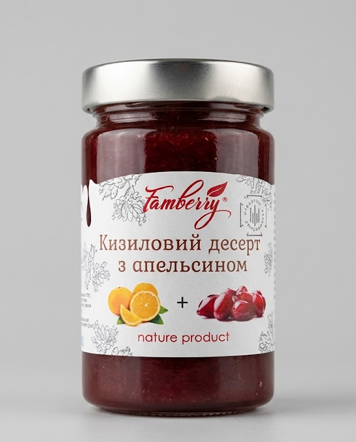 Кизиловий десерт з апельсином 350г