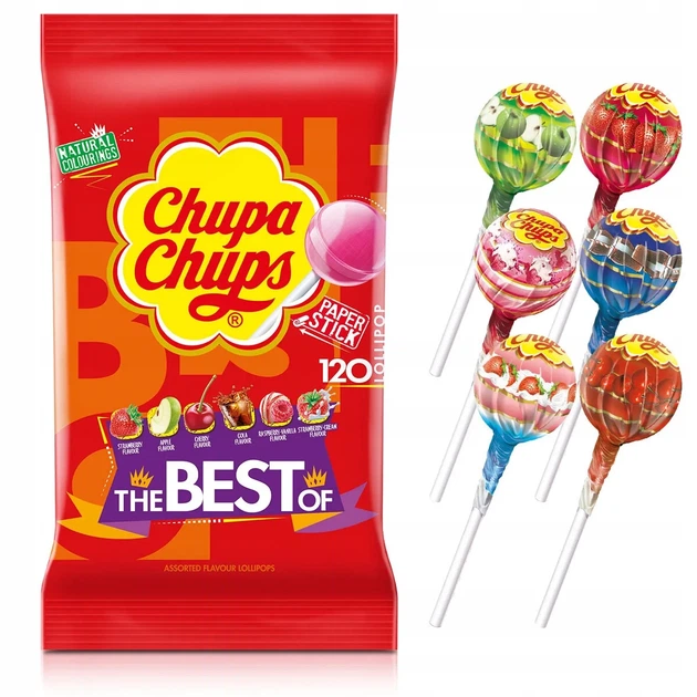 Льодяники на паличці Chupa Chups Lollipops The Best Of 120 шт 1,44 кг