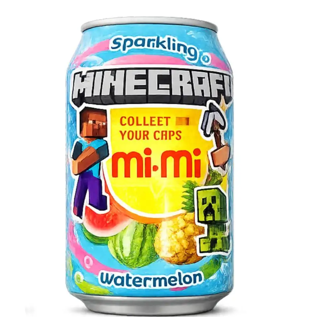 Газований напій Mi Mi Sparkling Drink Watermelon Minecraft (Кавун)
