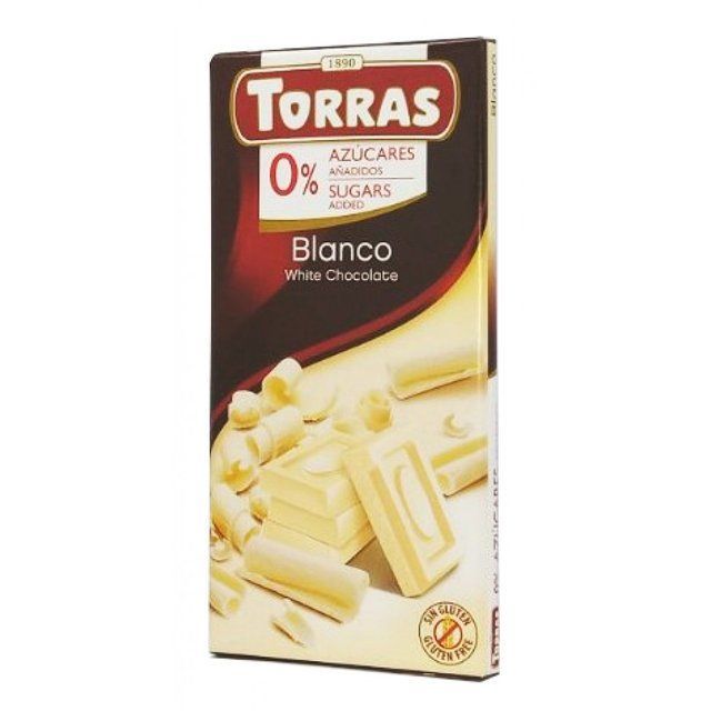 Шоколад білий без цукру  Torras Blanco 75 г Іспанія