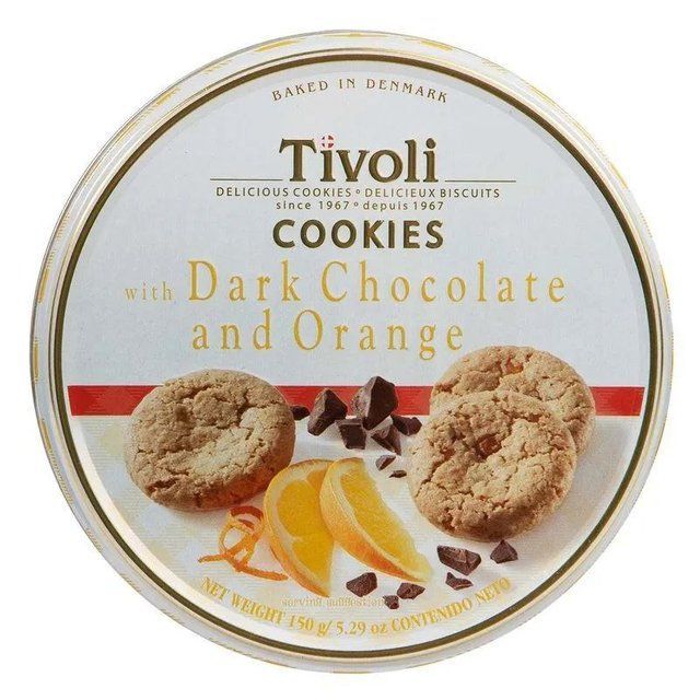 Печиво Tivoli Апельсин та чорний шоколад ж/б 150 г