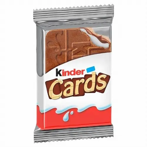 Вафлі Kinder Cards з молочною і какао начинкою 25.6г.