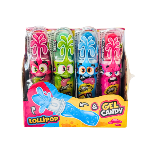 Льодяник та рідкий гель-цукерка Johny Bee  Squeezy Pop & Gel Candy, 34 г