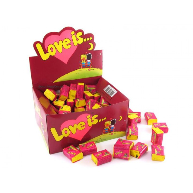 Жевательная резинка Love is вишня-лимон 100 шт.