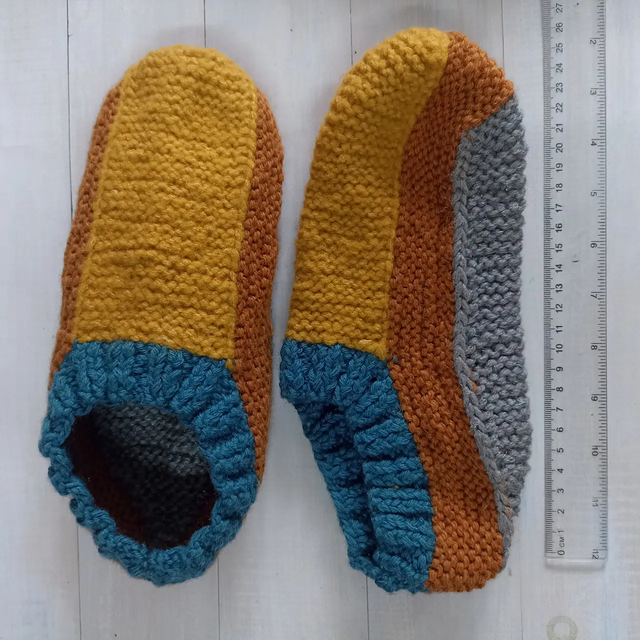 Укорочені дуже теплі носочки (чуні), теракот 24 см