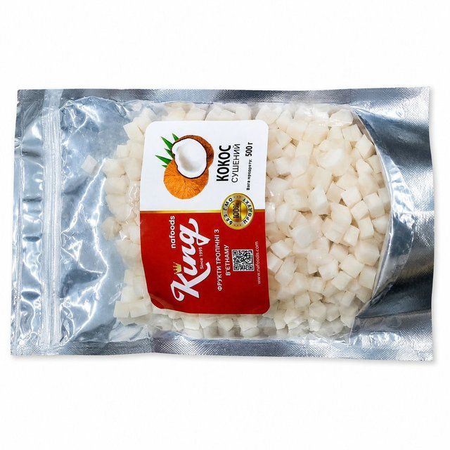 Кокос сушений кубиками King nafoods, 500 г
